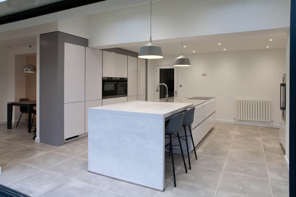West Yorkshire Kitchens – A Spotlight On Some Of Our Favourite Projects White Modern Kitchen With Gloss Kitchen